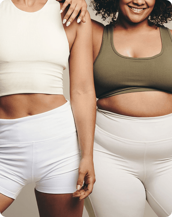 Two women standing together